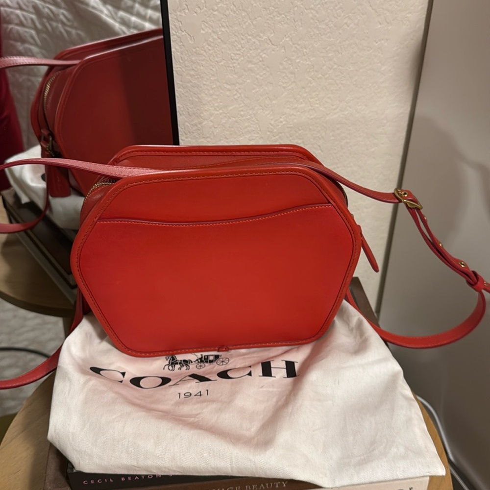 Coach tomato red crossbody bag
